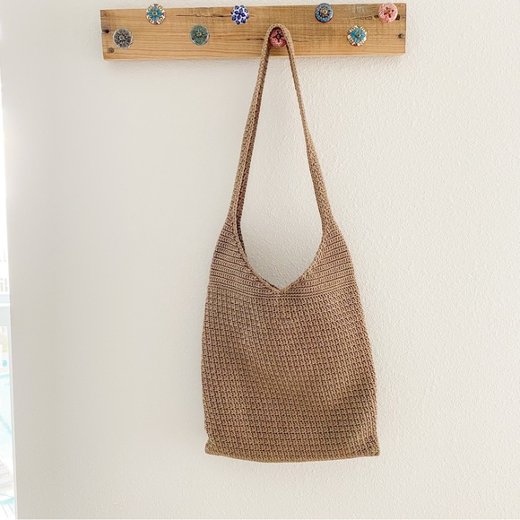 The Sak Bags The Sak Handcrafted Graphite Crochet Oh Snap Large Shouldercrossbody Boho Bag